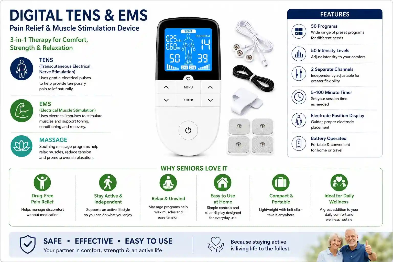 Digital - Pain Relief and Muscle Stimulation Device - Image 2